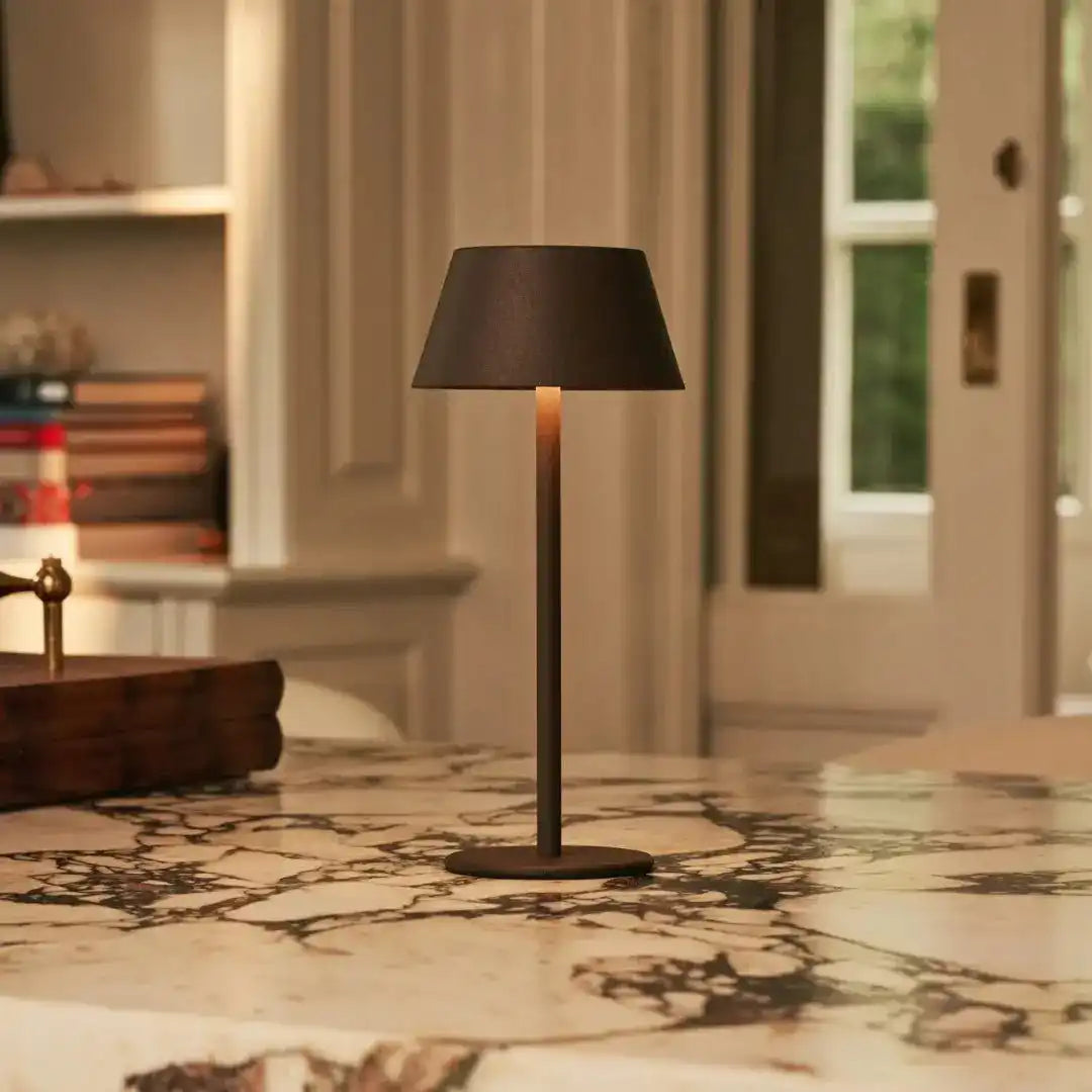 Milou Mocha Brown - Tischlampe ohne Kabel l moderne, Design- und 3 Lichtmodi