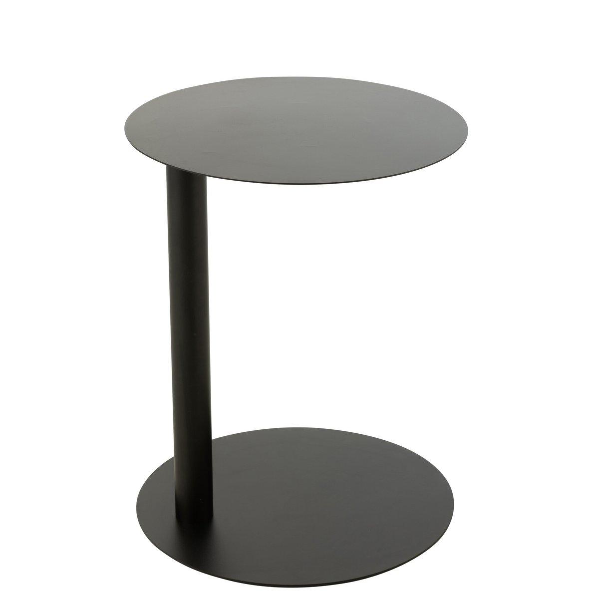 J-Line Beistelltisch Rund Metall Schwarz