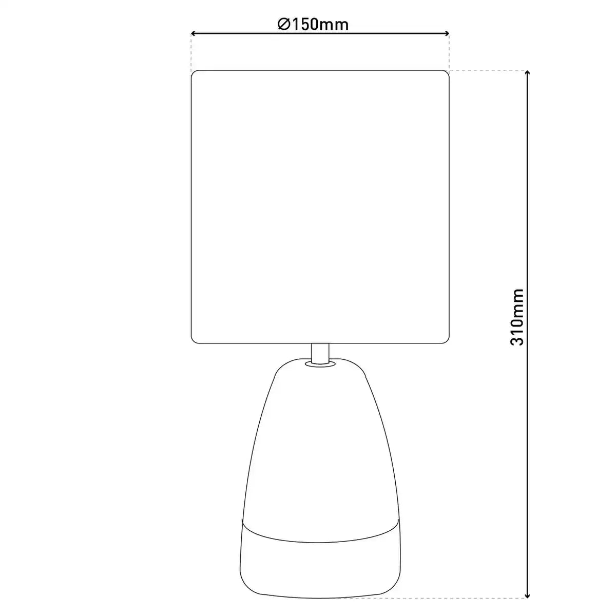 Keramiktischleuchte "CREMONA" aus Keramik in braun/grau mit E14 Fassung, Tischlampe für Wohnräume 31 cm hoch