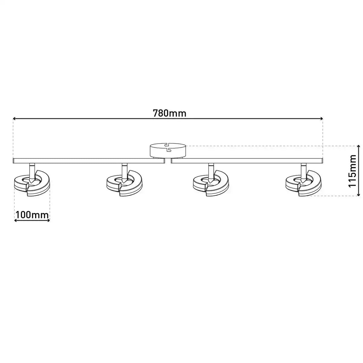 4er LED-Wand-u. Deckenspot "AFFI"