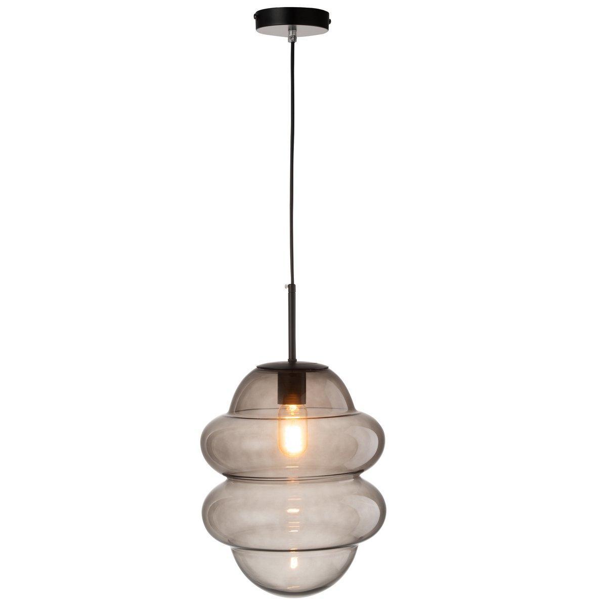 J-Line Hängelampe Honey Spoon Glas Grau