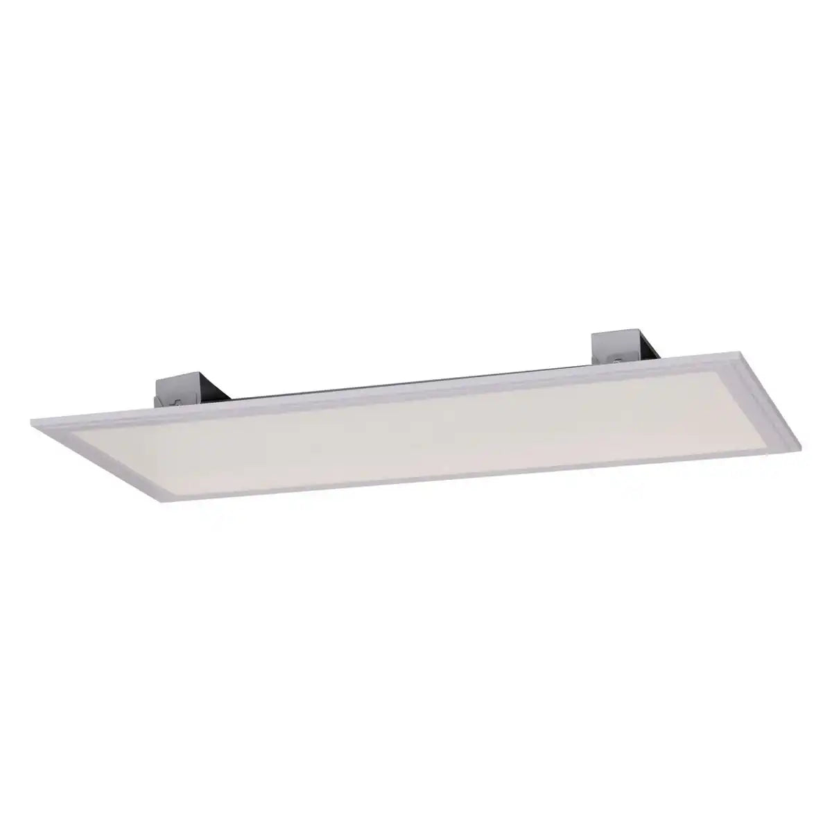 LED Aufbaupanel "SORRISO", Aufbauleuchte aus Metall und Kunststoff in Weiß mit fest verbauten LEDs, 30 x 60 cm groß für Innenräume