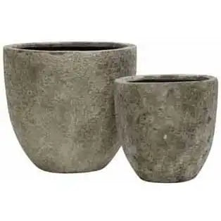 2er Set Laki Relic Beige Blumentopf - HomeDesign Knaus