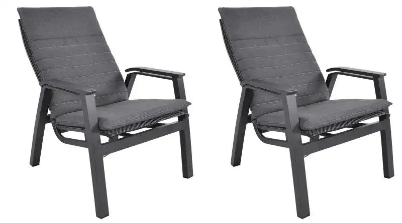 2er Set Loungesessel Allegro Gartensessel verstellbare Rückenlehne - HomeDesign Knaus