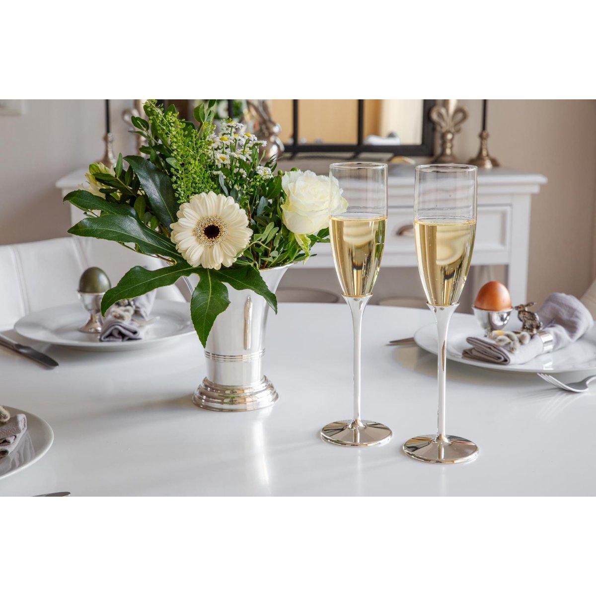 2er-Set Sektgläser Victoria aus Zink Luxus Champagnergläser - HomeDesign Knaus