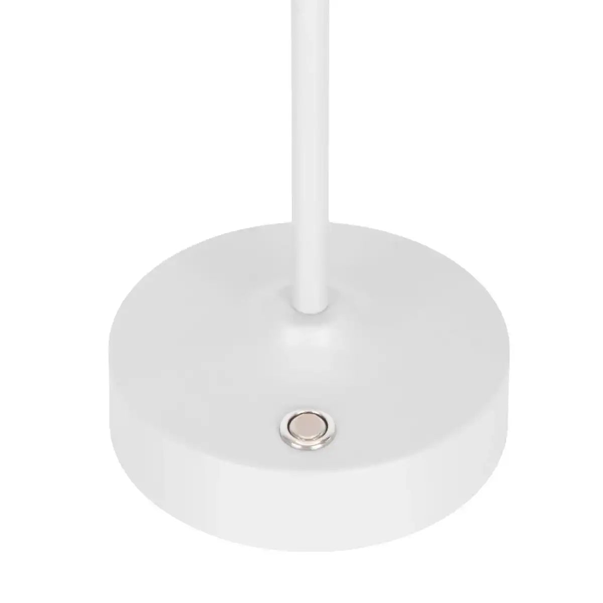 LED Akku-/ Tischleuchte "PINA" 30 cm hoch, aus Metall (weiß) und Glas (weiß), integrierte LEDs, warmweiß