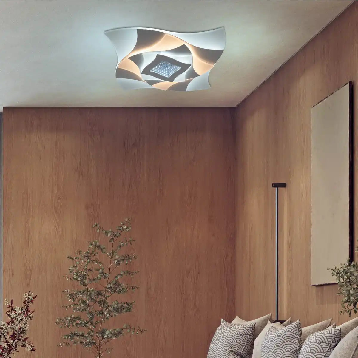 LED Deckenleuchte 3D-Effekt "LIORA" Ø 48 cm, mit vielen Funktionen, Fernbedienung inklusive