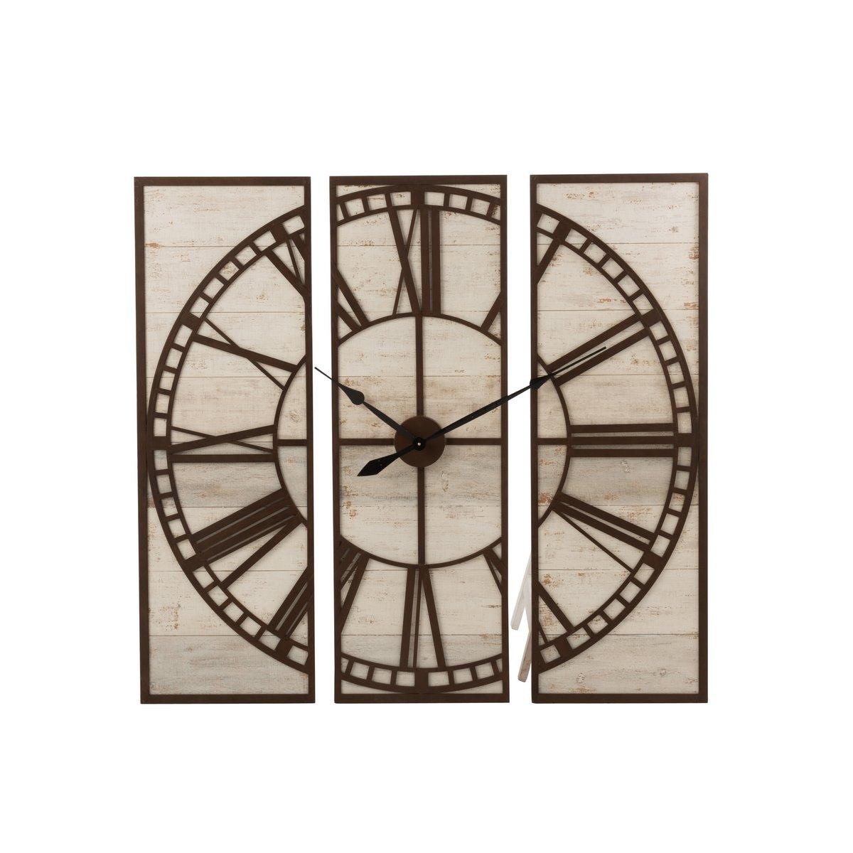 J-Line 3-teilige Uhr – Metall – Silber – Ø 114,5 cm
