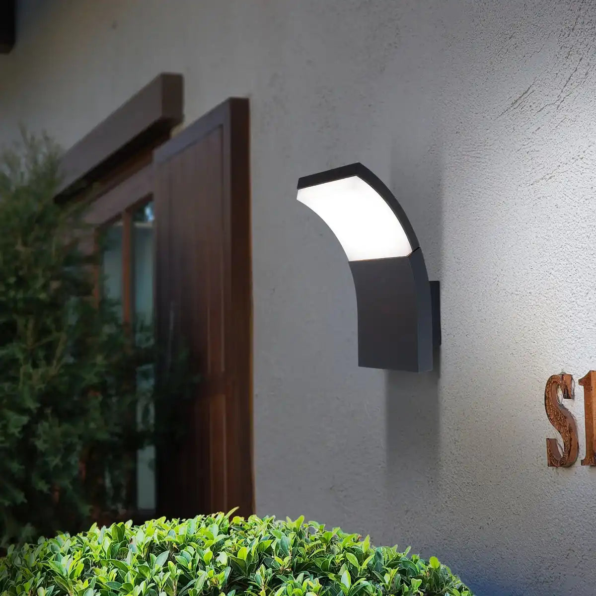 LED Außenwandleuchte "ORBIS" , aus Metall und Kunststoff in Anthrazit, mit integrierter LED