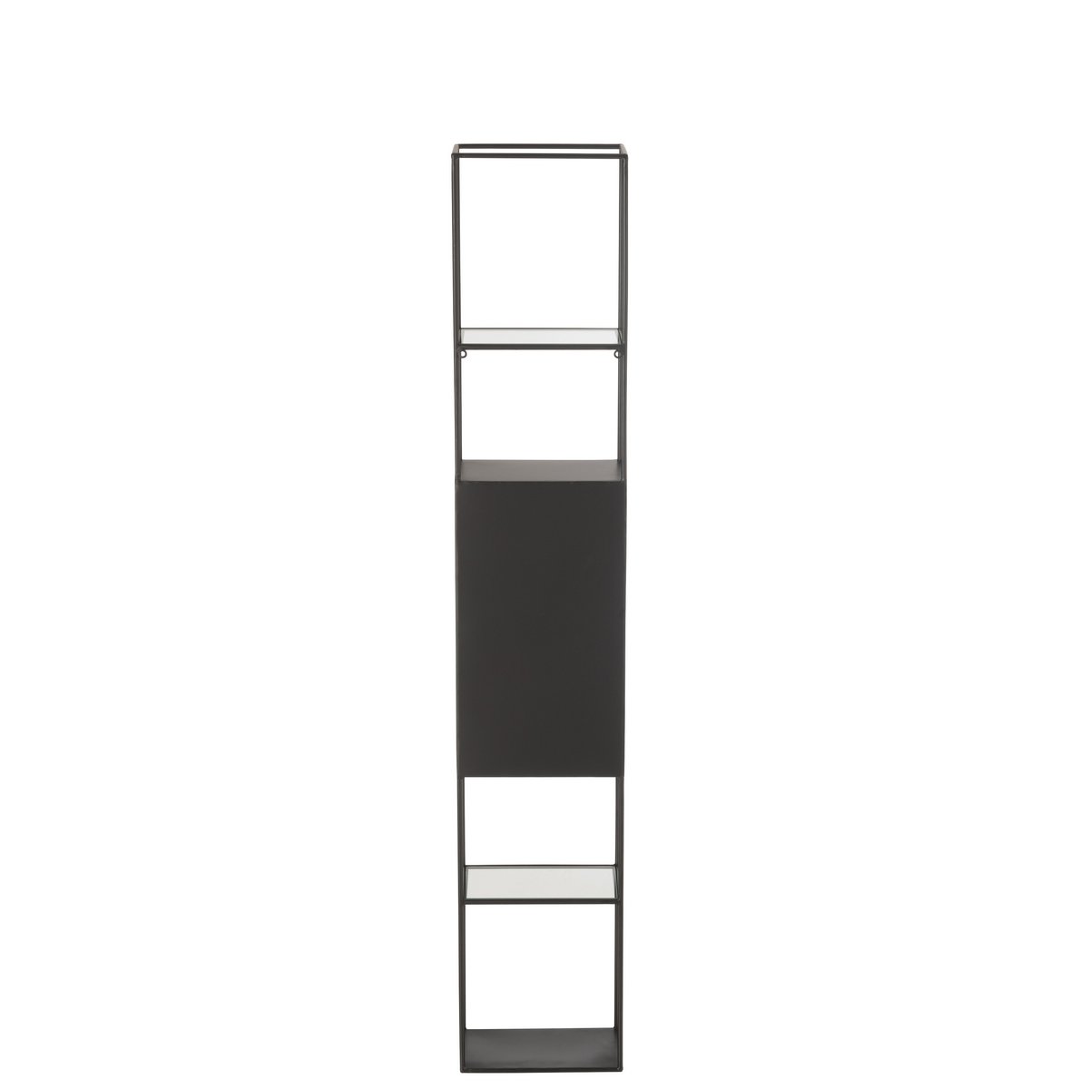J-Line Rack Ricard Metall/Glas Schwarz