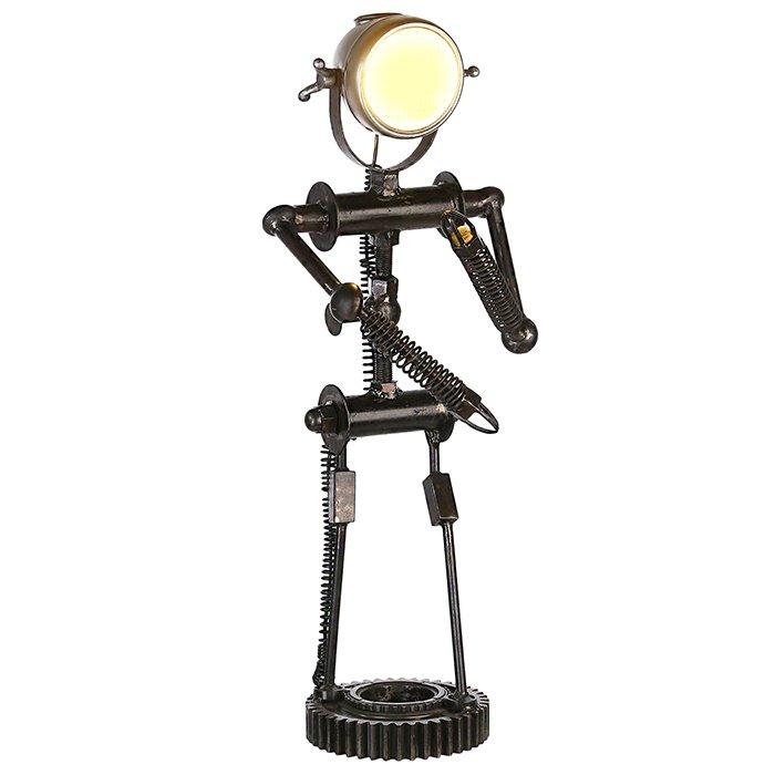 Lampe"Roboter"antik-schwarz,Eisen H.82cm