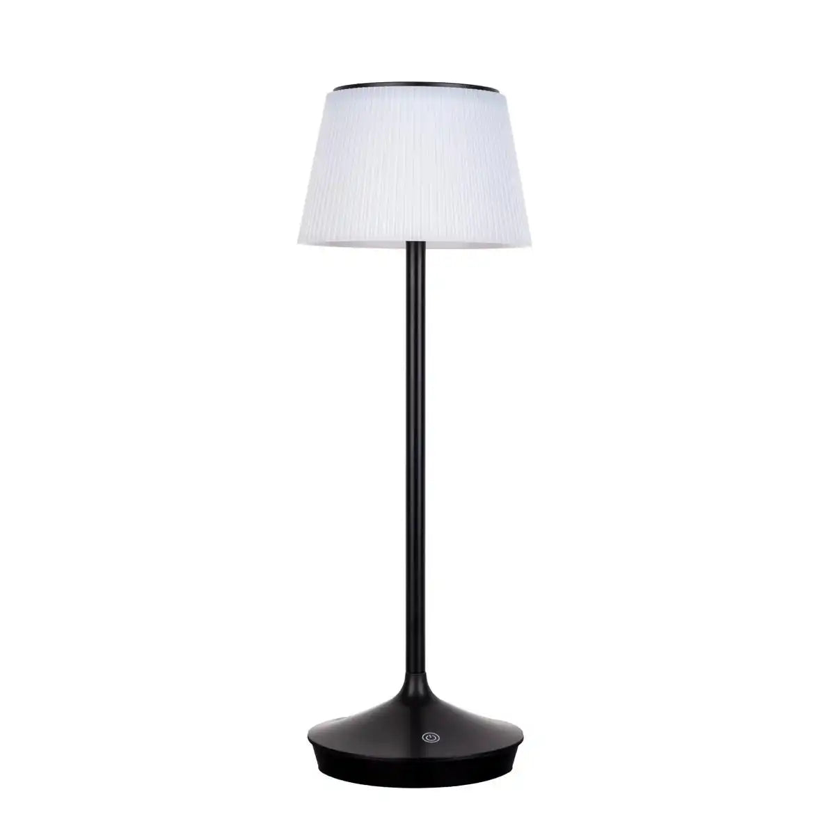 LED Leuchte "EMMI" für Außen und Innen, Tischlampe aus Metall und Kunststoff , mit fest verbauten LEDs, LED Tischlampe für Balkon, Terrasse, Garten, Wohnzimmer, Wintergarten, ca. 38 cm hoch