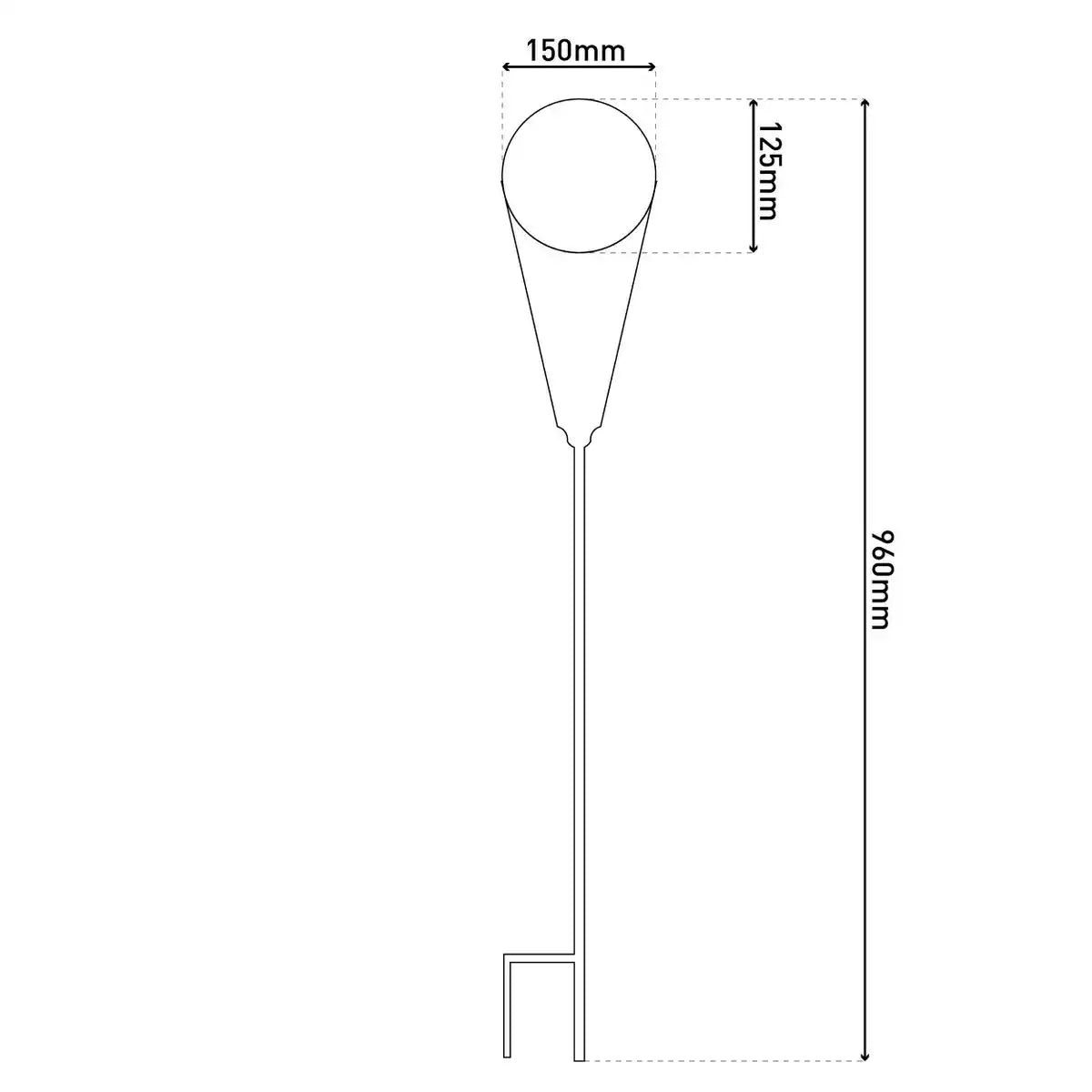 LED Solar-Erdspieß "TORCH" Außen-Erdspieß aus Metall und Kunststoff in Kupfer, mit integrierter LED