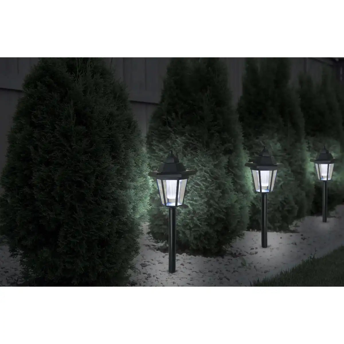 3er Set LED Solar-Erdspieß/Wandleuchte 2-in-1