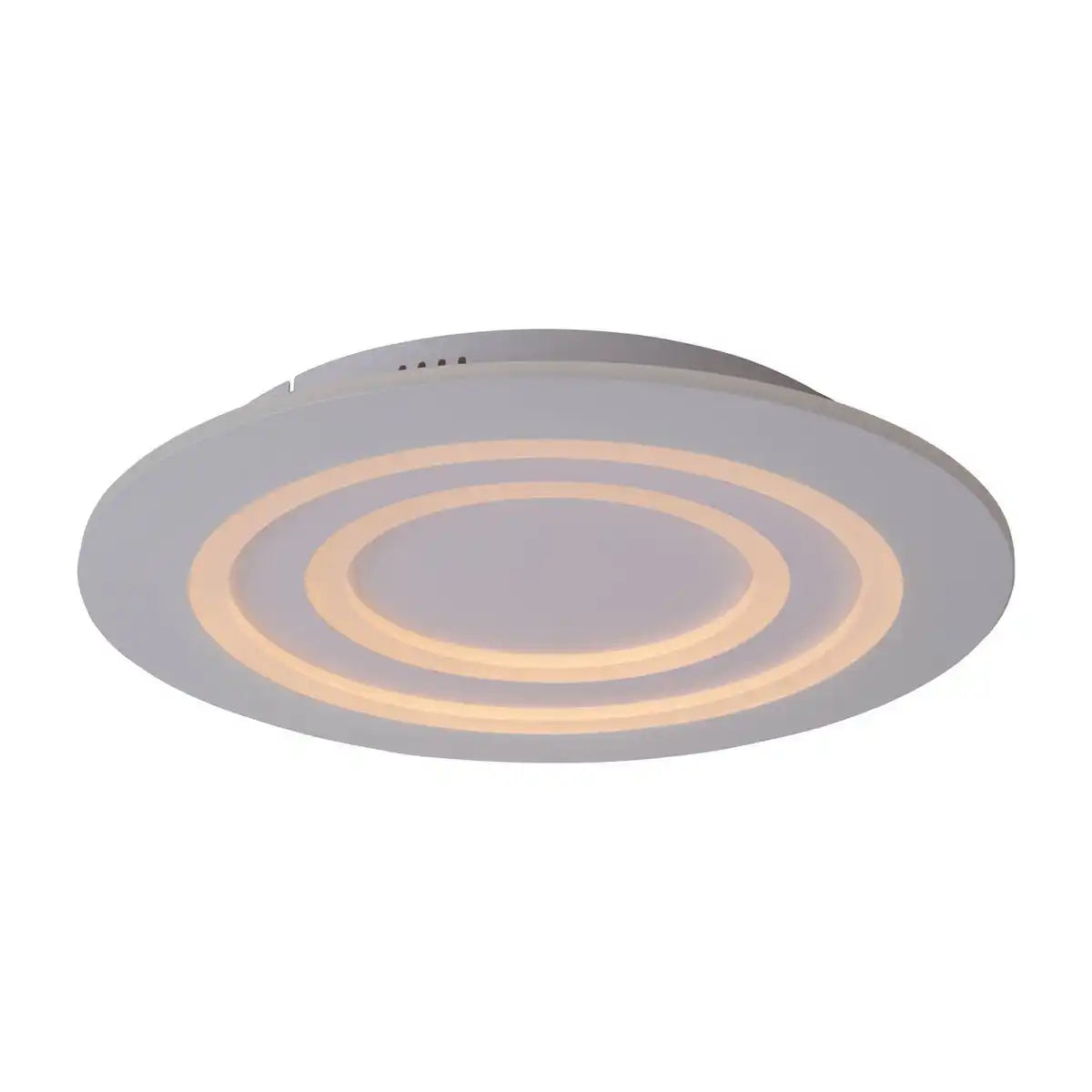 LED Deckenleuchte "MIREL" Ø 50 cm, 6 cm hoch, Metall und Kunststoff in Weiß, integrierte LEDs, 2400 lm, dimmbar, CCT-Funktion 3000-6500 K, RGB-Farbwechsel