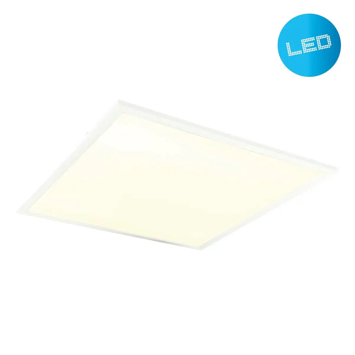 LED Einlegepanel "THORE" 62x62x1cm, Deckenleuchte aus Metall und Kunststoff in weiß, mit festverbauten LEDs