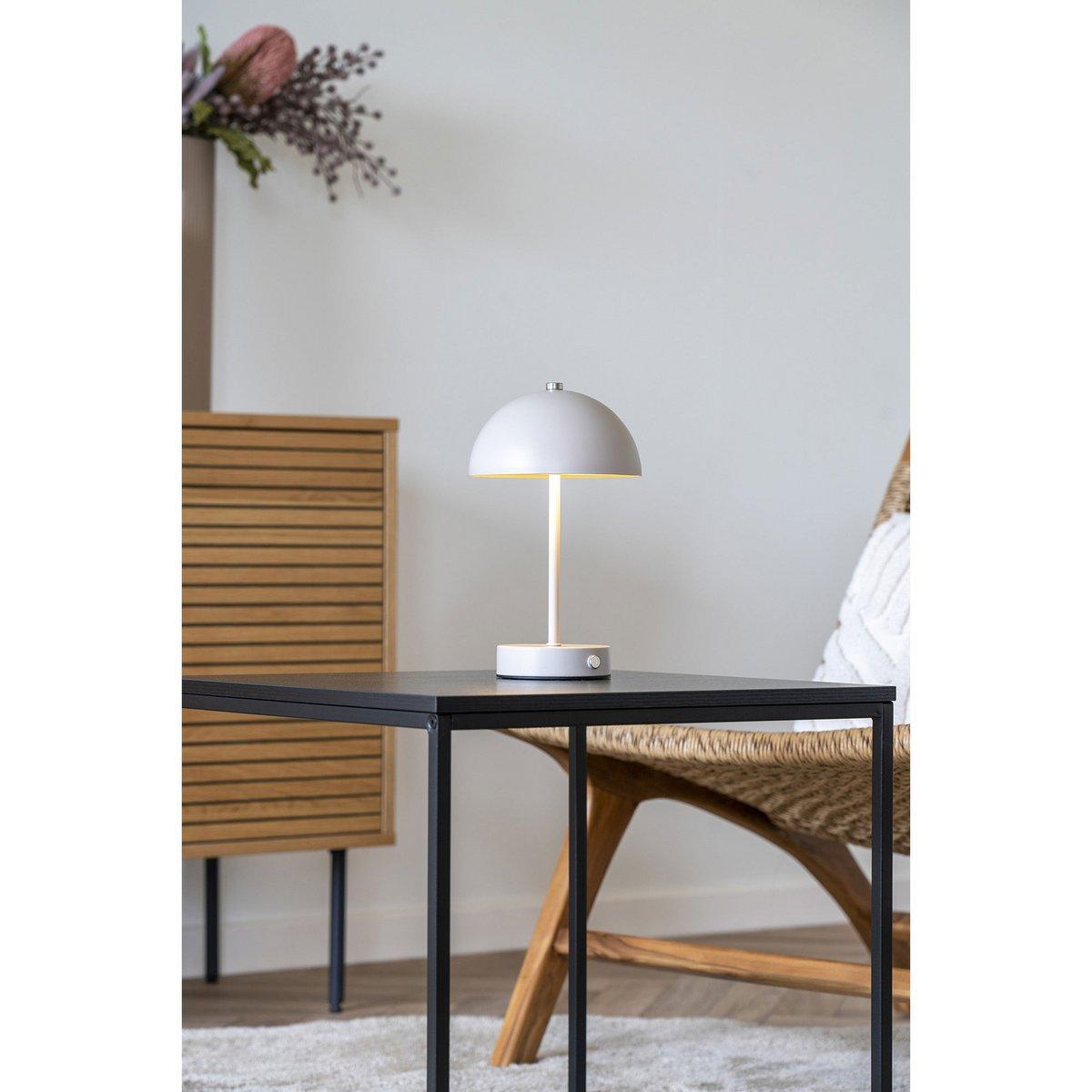 Holt LED-Tischlampe – Sand, Metall, wiederaufladbar