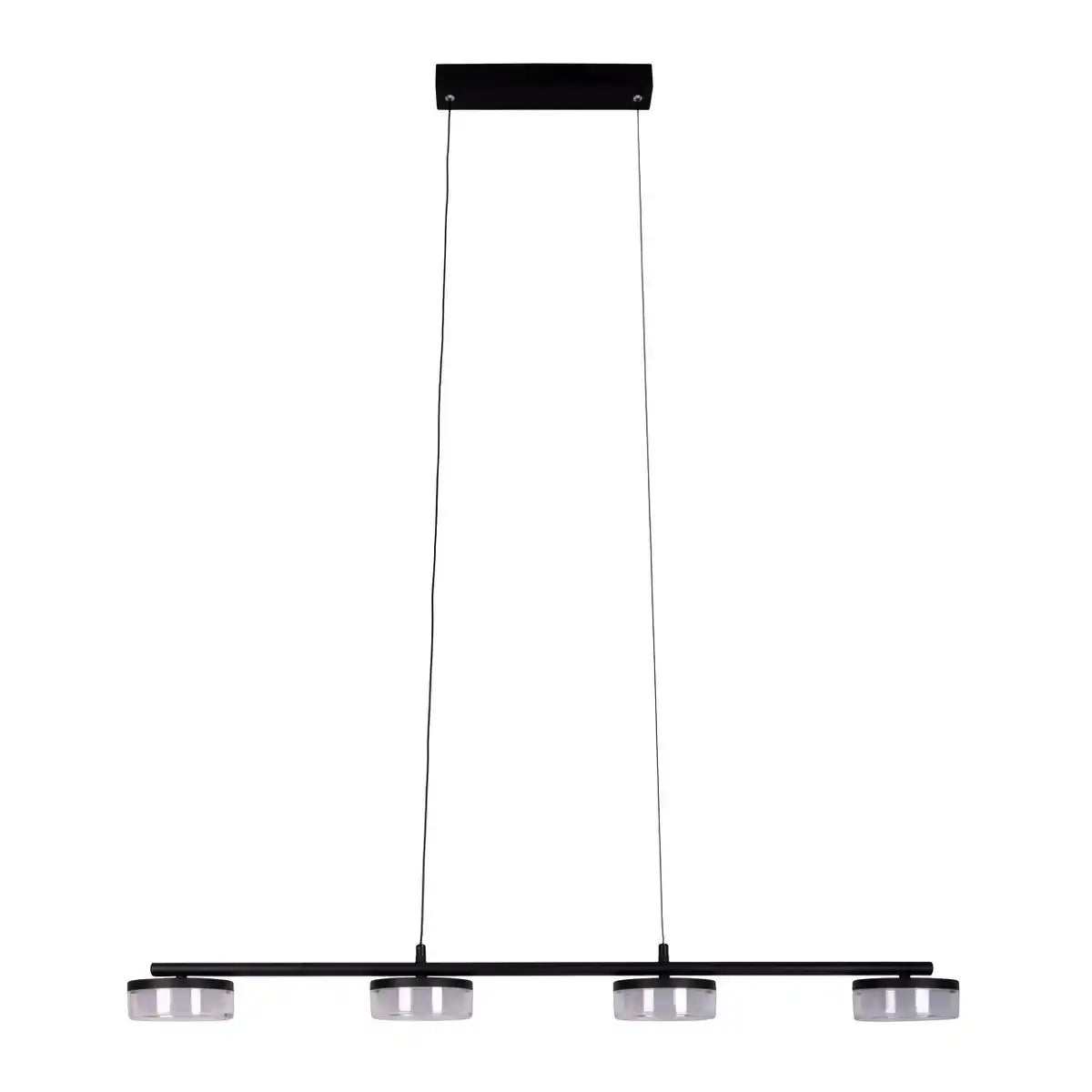 LED Pendelleuchte "CIMO" aus Metall und Kunststoff in Schwarz, mit integrierter LED, Länge 96 cm