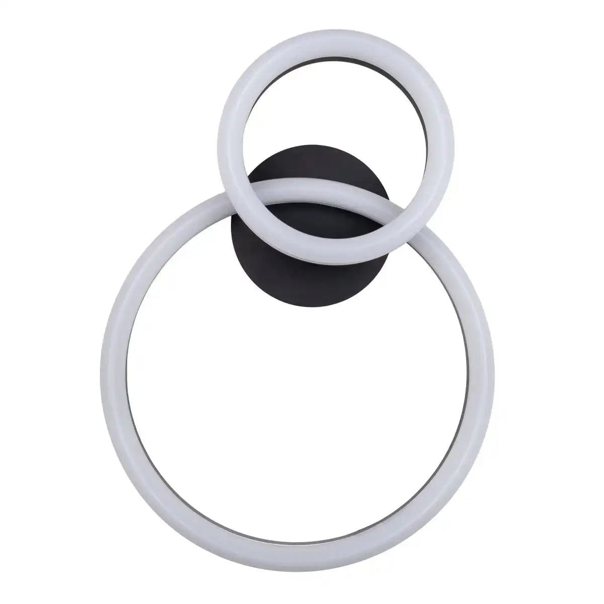 LED-CCT-Deckenleuchte "CIRCULO" aus schwarzem Metall und sandfarbenem Kunststoff 53 cm lang