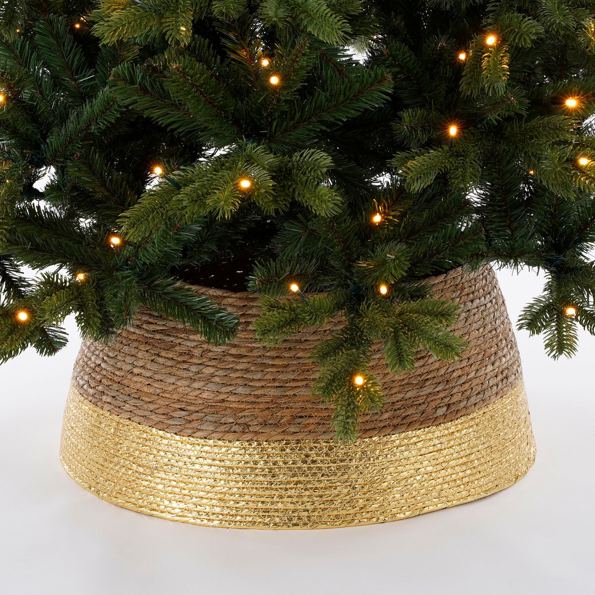 Weihnachtsbaumrock - H26 x Ø58 cm - Seegras - Gold