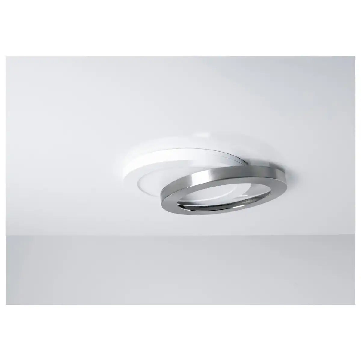 LED Deckenleuchte "BONUS", Funktion, Deckenlampe aus Metall und Kunststoff, Ringe in Chrome und Weiß sind wechselbar, mit fest verbauten LEDs, 22,5 cm Durchmesser
