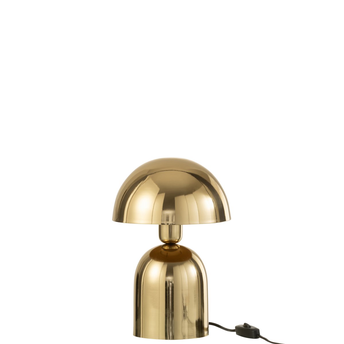 J -Line Tischlampe Pilz - Metall - glänzendes Gold