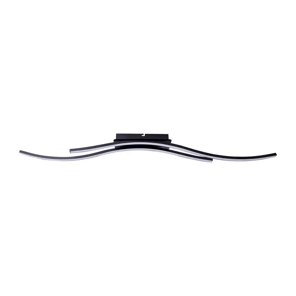LED Deckenleuchte "ONDA", Deckenlampe aus Metall und Kunststoff in Schwarz, mit fest verbauten LEDs, Deckenleuchte LED, 96 cm lang