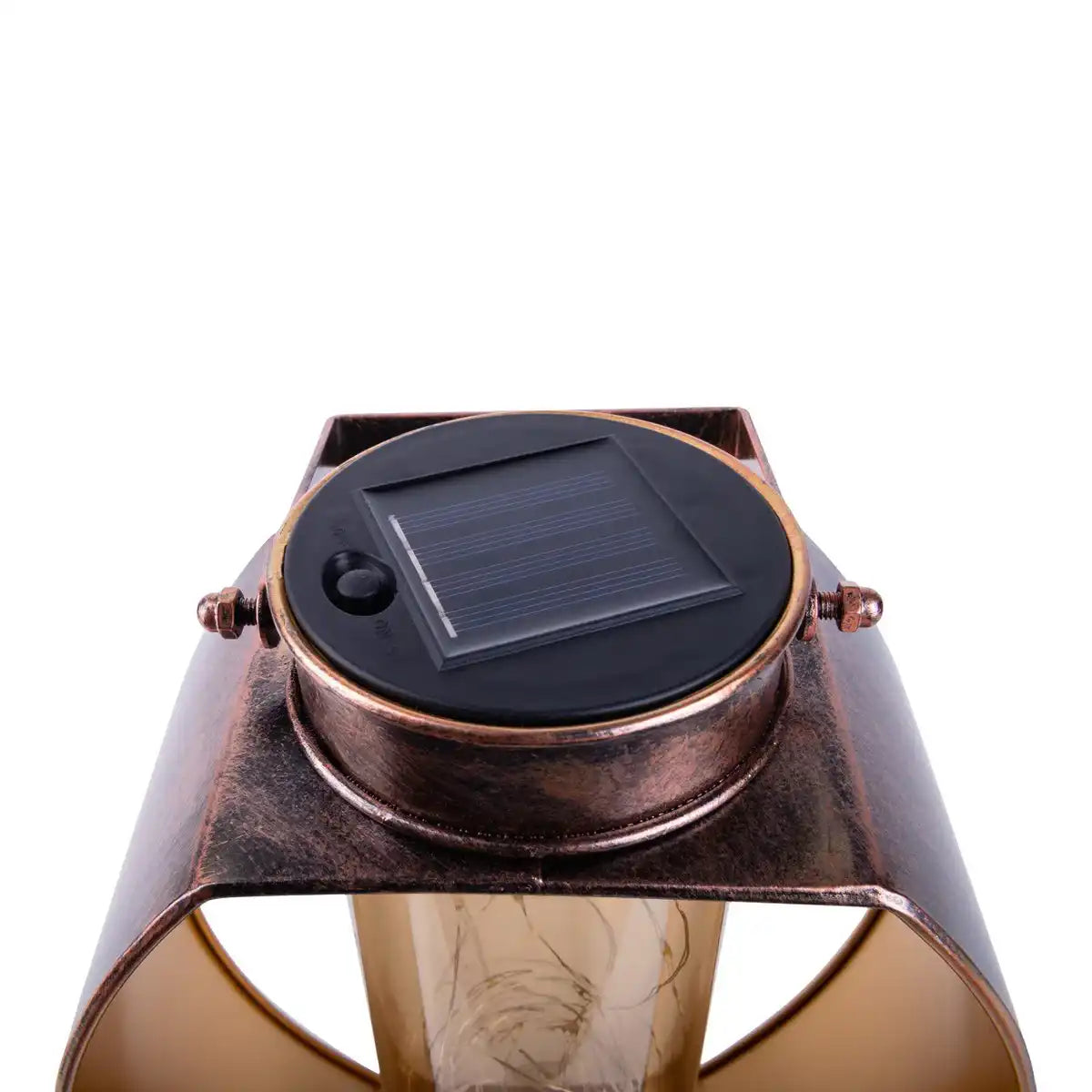 LED Solarleuchte "Fairylight" für Terrasse und Balkon, LED Tischlampe aus Metall aus Metall in Schwarz, und Gold und Acryl, fest verbaute LEDs, Deko Solarleuchte 26 x 19,5 x12,5 cm