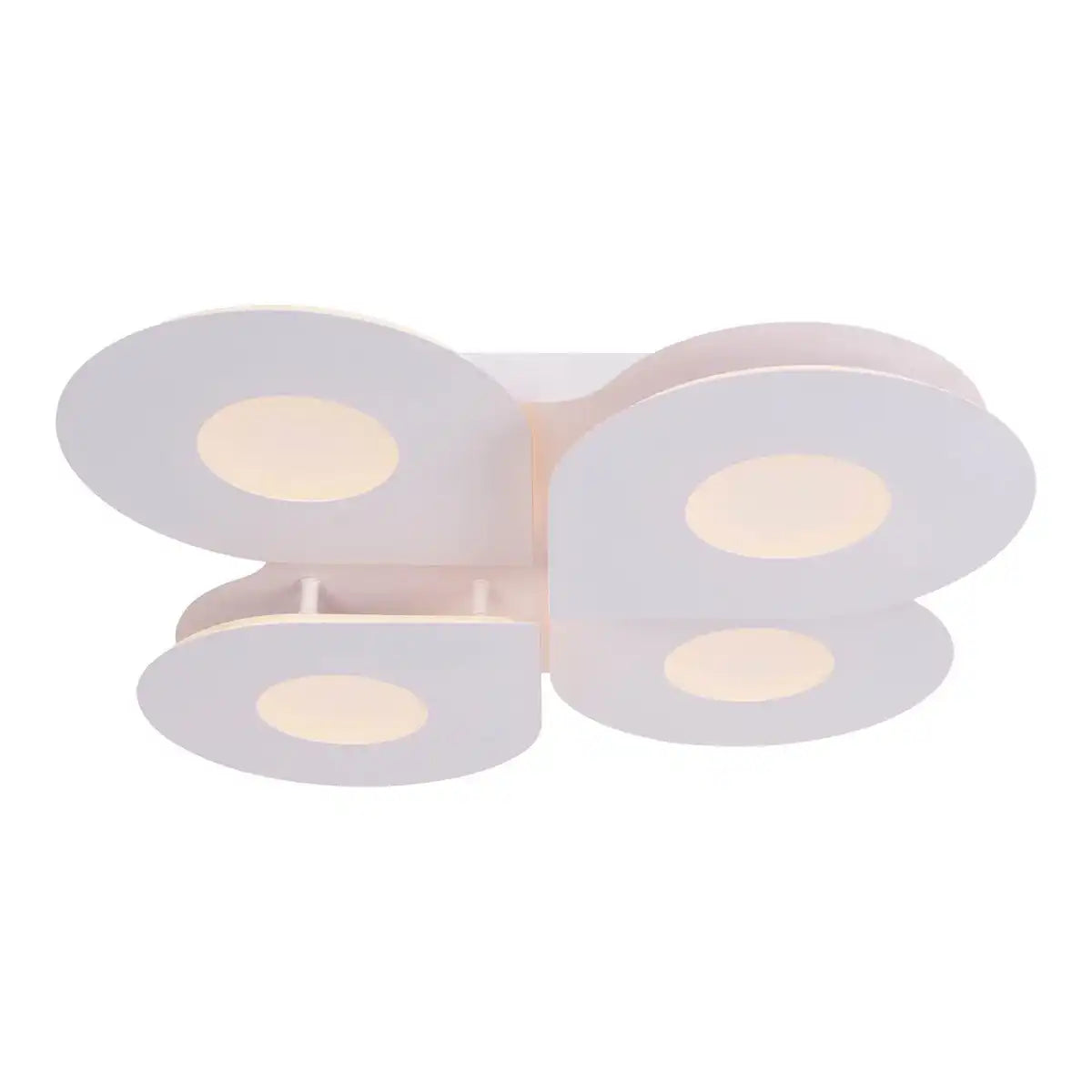 LED Deckenleuchte "SMILLA" weiß, 50 x 50 cm, 8 cm, Metall und Kunststoff, integrierte LEDs, 2400 lm, dimmbar, CCT-Funktion 3.000-6.500 K, Nachtlichtfunktion.