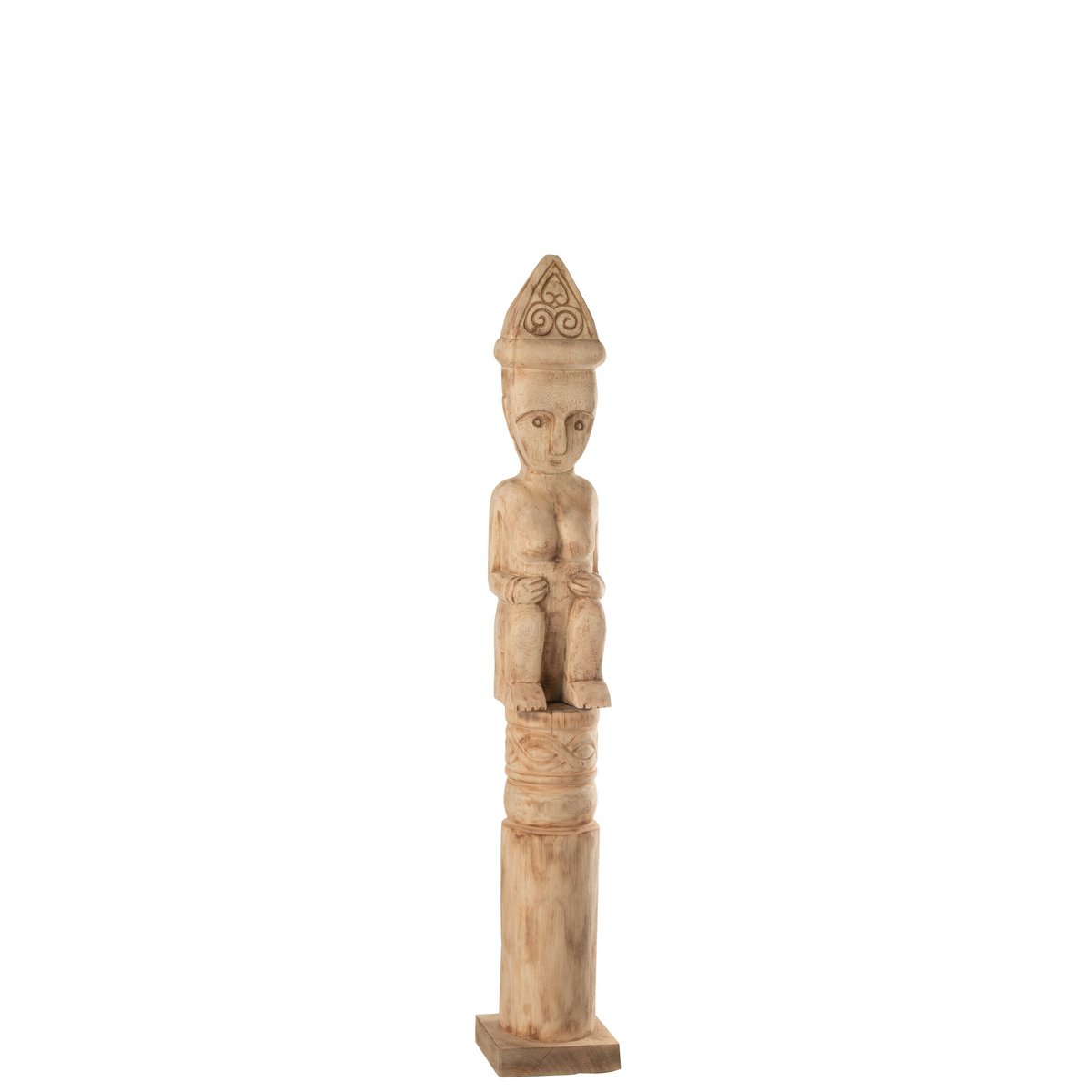 J-Line Afrikanische Figur stehend – Holz – Natur – mittelgroß