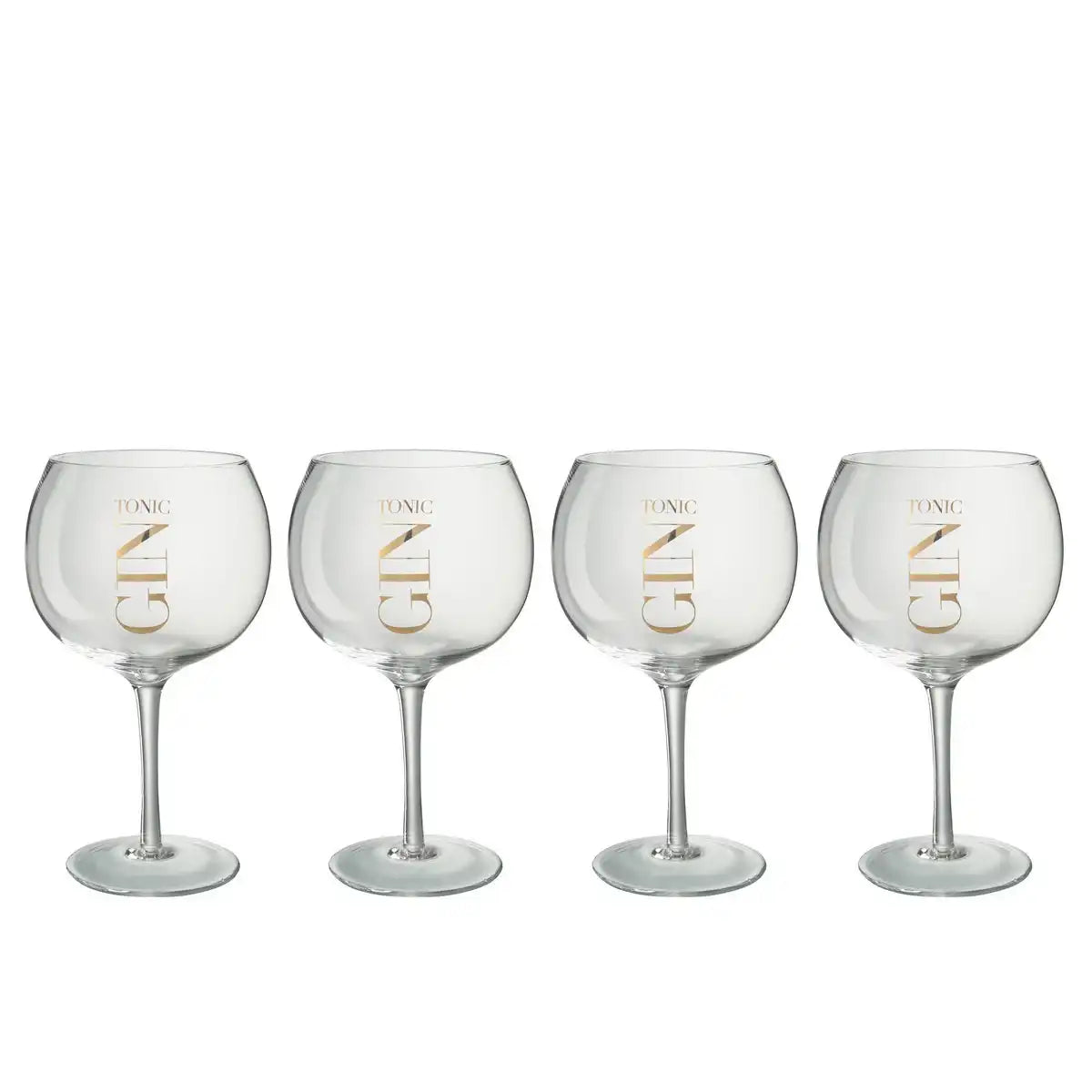 J-Line High Gin Glas - Glas - transparent/gold - Geschenkboxx