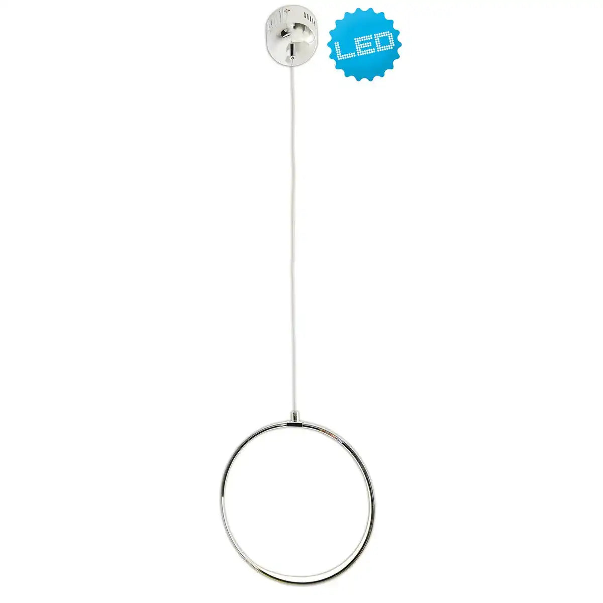 LED Deckenleuchte "LOOP LINE" aus Metall in stahl-blank und Kunststoff, stahl-blank, ca. 60 cm lang, mit fest verbauten LEDs, Beleuchtung für Wohnräume und Büro