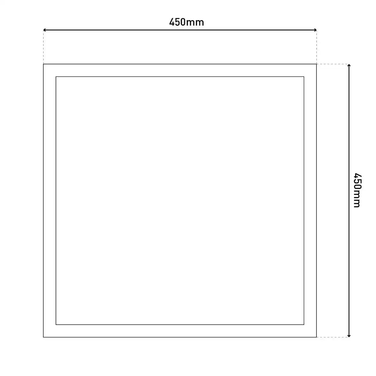 LED-Sensor-Panel "ALEGRE" Seitenlänge 45 cm, viele Funktionen, Aufbauleuchte inkl. Halterung aus Metall und Kunststoff, integrierte LEDs warmweiß