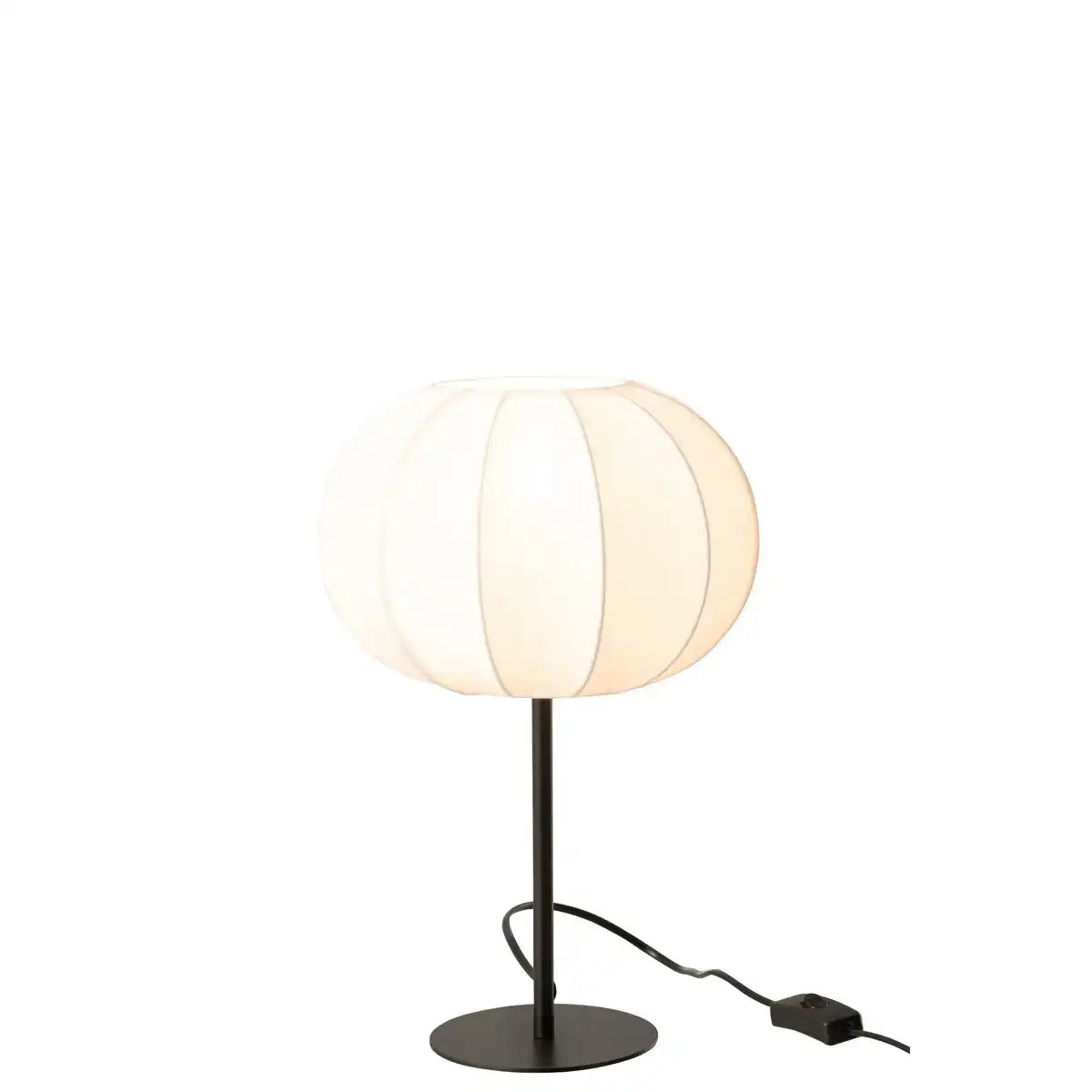 J -Linie Lampe Laterne - Metall/Textil - weiß - klein
