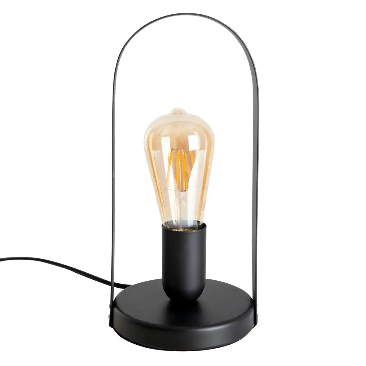 Metall-Tischleuchte "Faro" h: 28,5cm schwarz