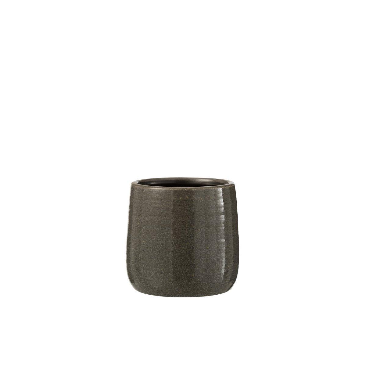 J-Line Blumentopf Plain Ceramic Grey Small