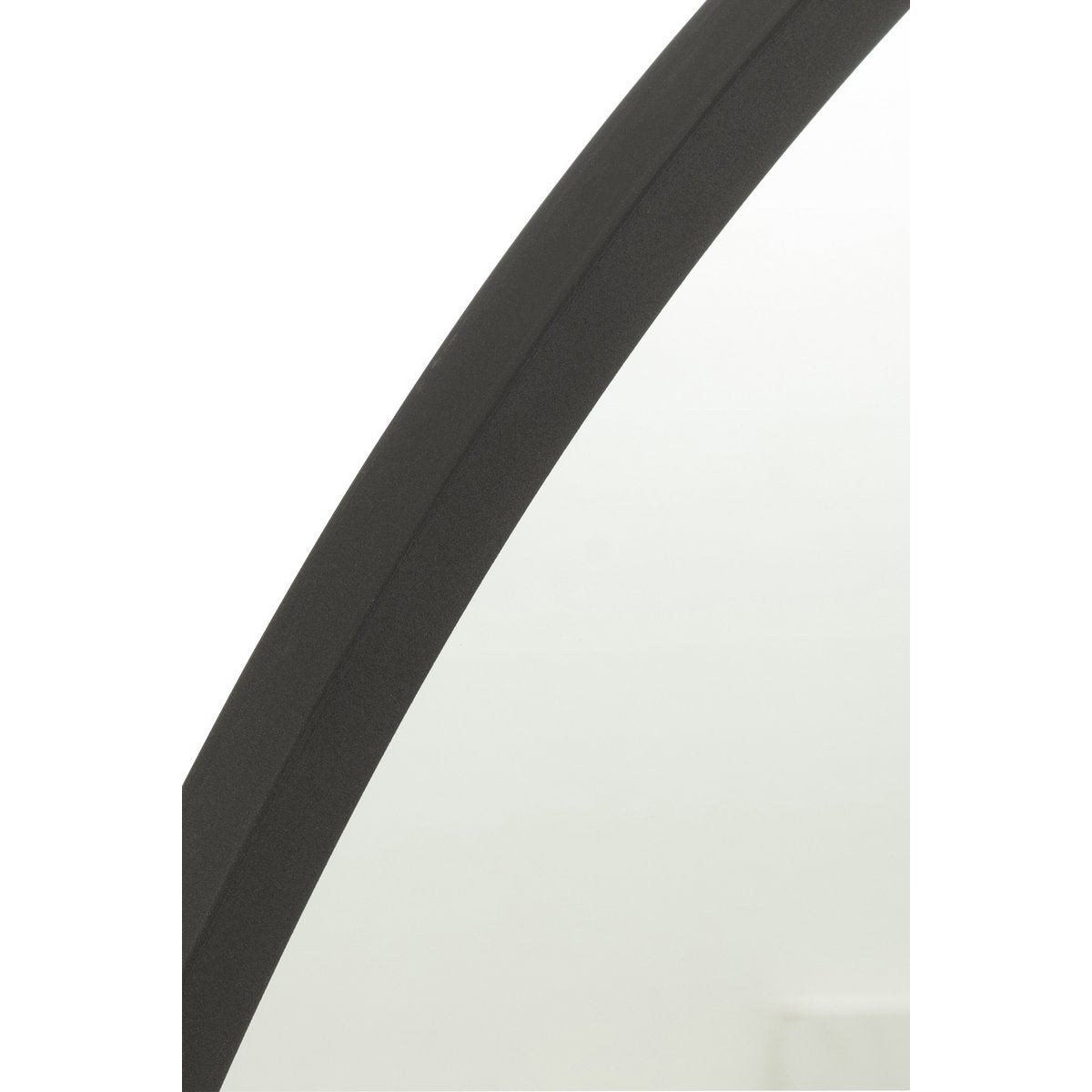 J -Line Spiegel Round - Metall - Schwarz - groß - Ø 80 cm