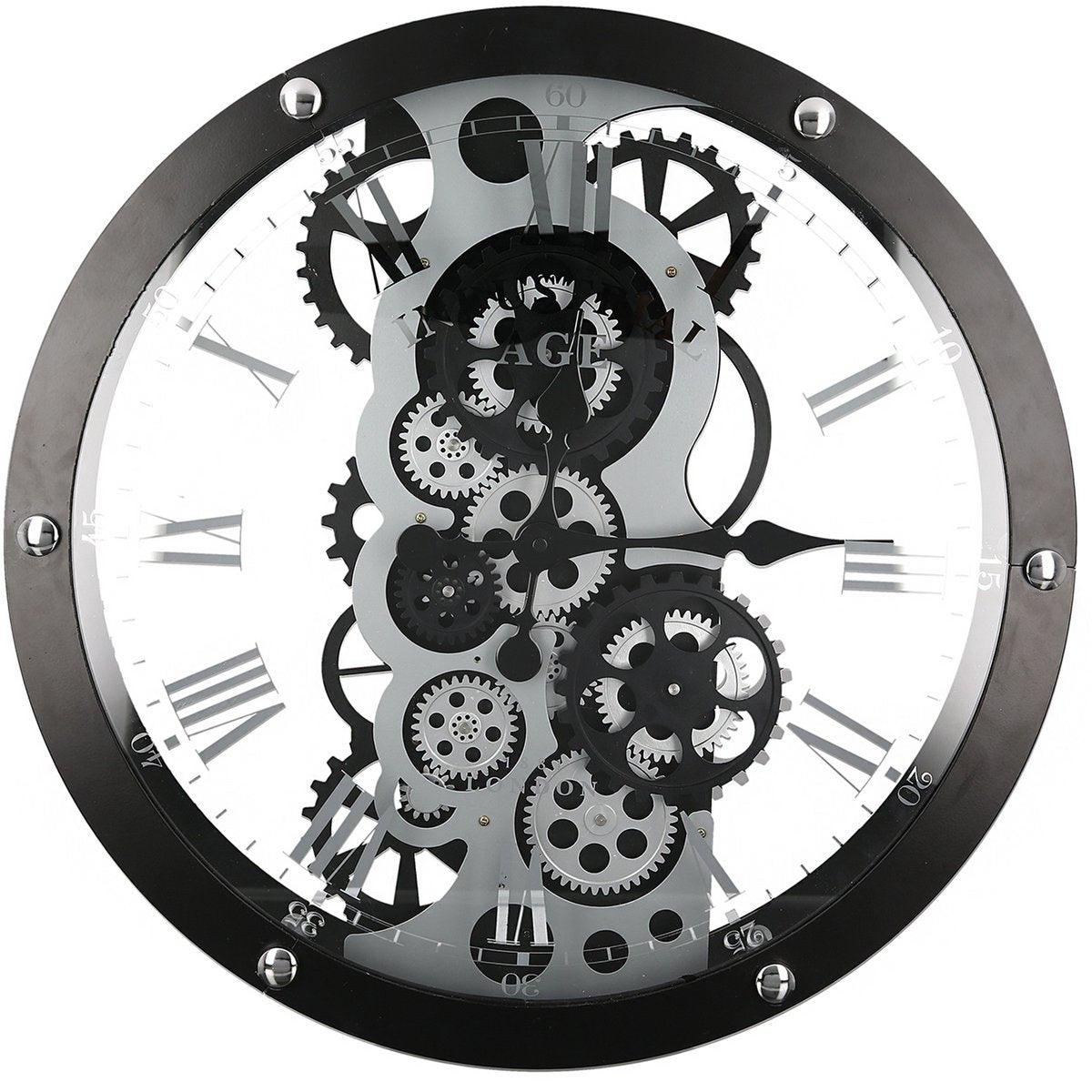Wanduhr"Industry"schwarz/silber D.52cm