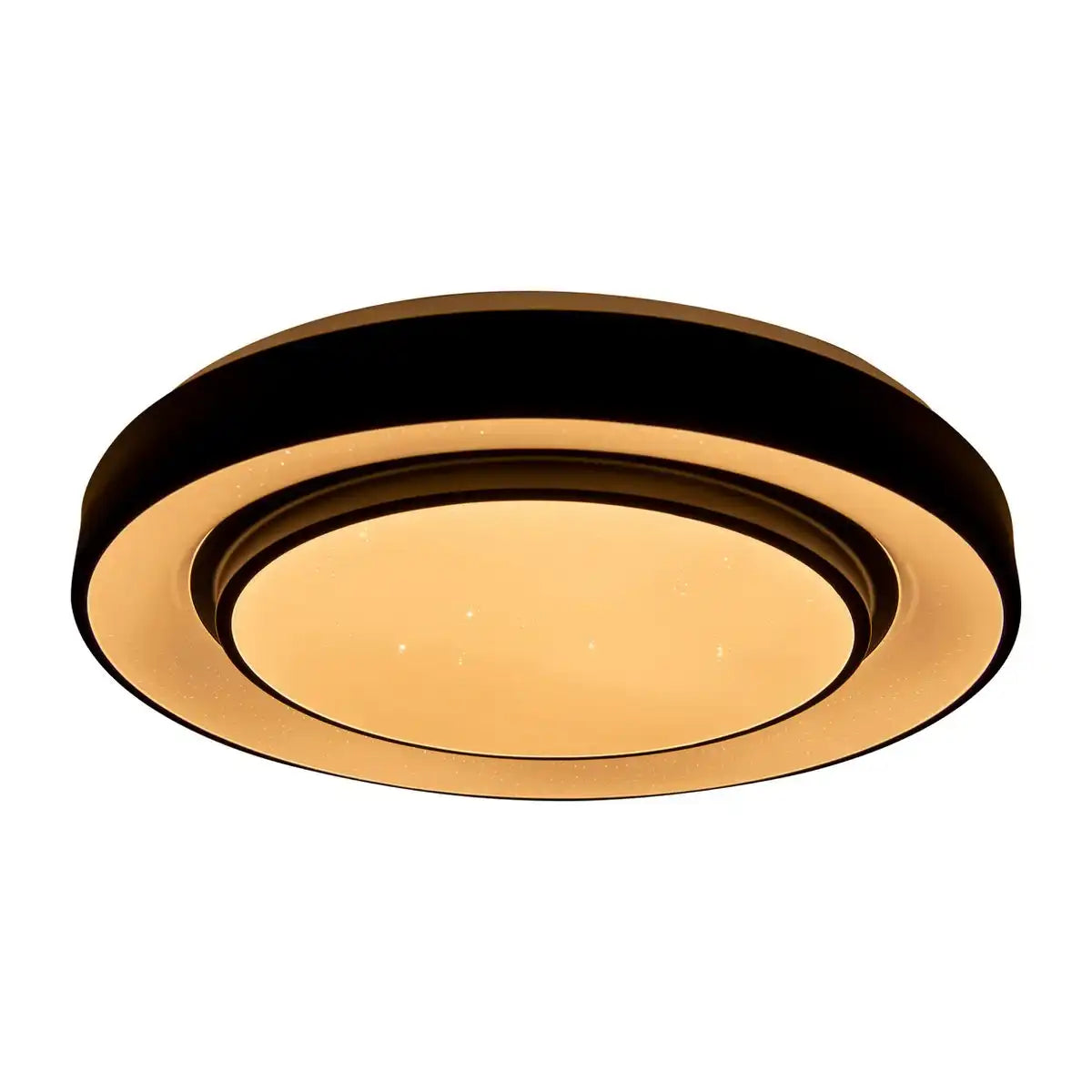 LED Deckenleuchte "MONTEREY" Ø 47,5cm, viele Funktionen, aus Metall und Kunststoff in Schwarz,, mit integrierten LEDs, Beleuchtung für Wohnräume, Flur oder Büro