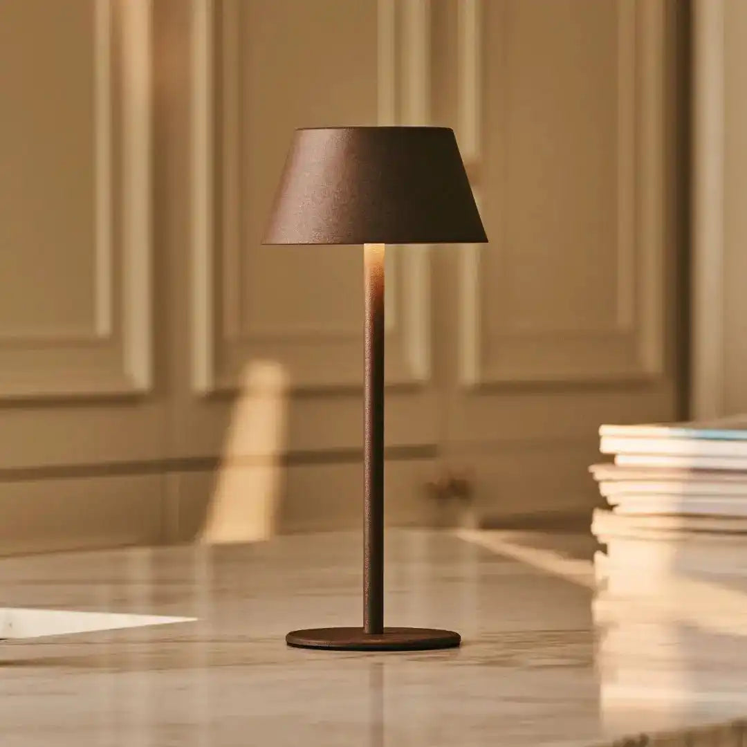 Milou Mocha Brown - Tischlampe ohne Kabel l moderne, Design- und 3 Lichtmodi