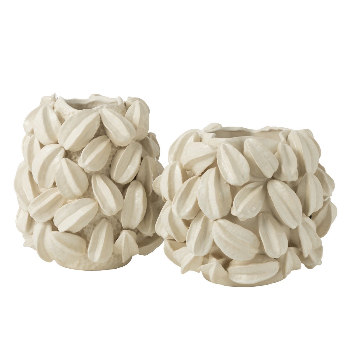 J -Line Vase Botanica Cacao Rasse - Kupfer - Beige - Ø 33,5 cm