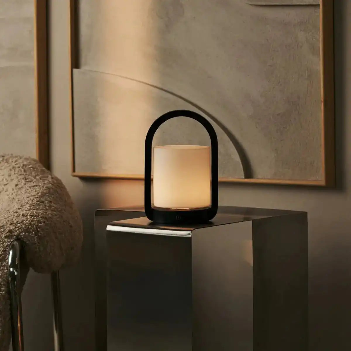 George dunkelbraune Holzlampe – wiederaufladbar, dimmbar und tragbar