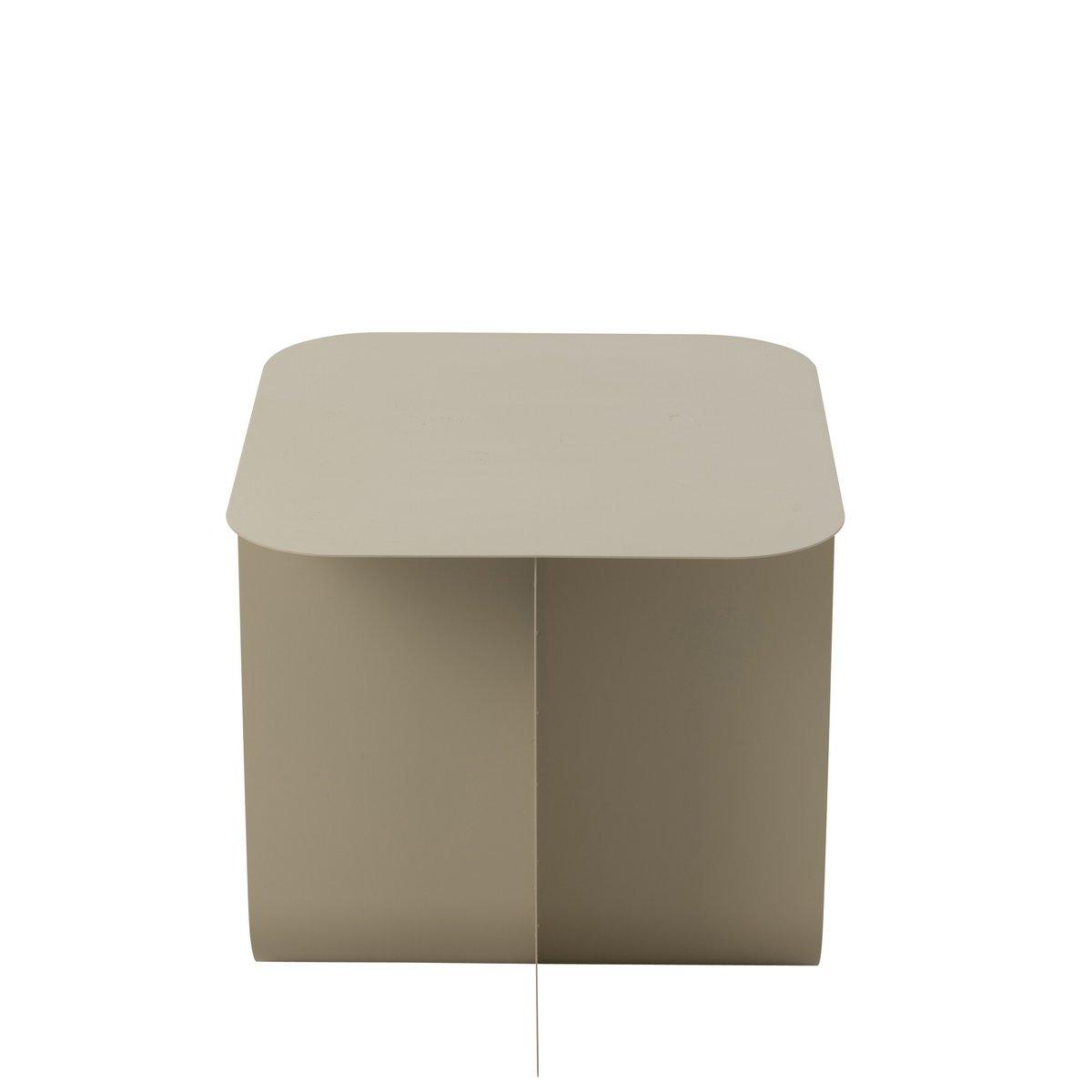 J-Line Beistelltisch, quadratisch, Metall, Beige