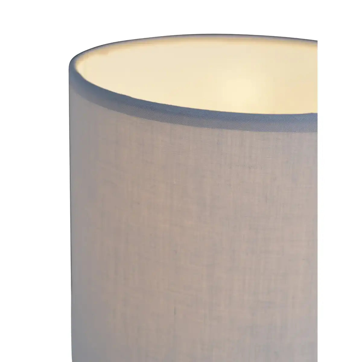 Tischleuchte "NEW YORK", klassische Tischlampe aus Metall mit Textilschirm in Grau, mit E27-Fassung, 38,5 cm hoch, perfekt für Wohnzimmer, Esszimmer, Diele und Büro