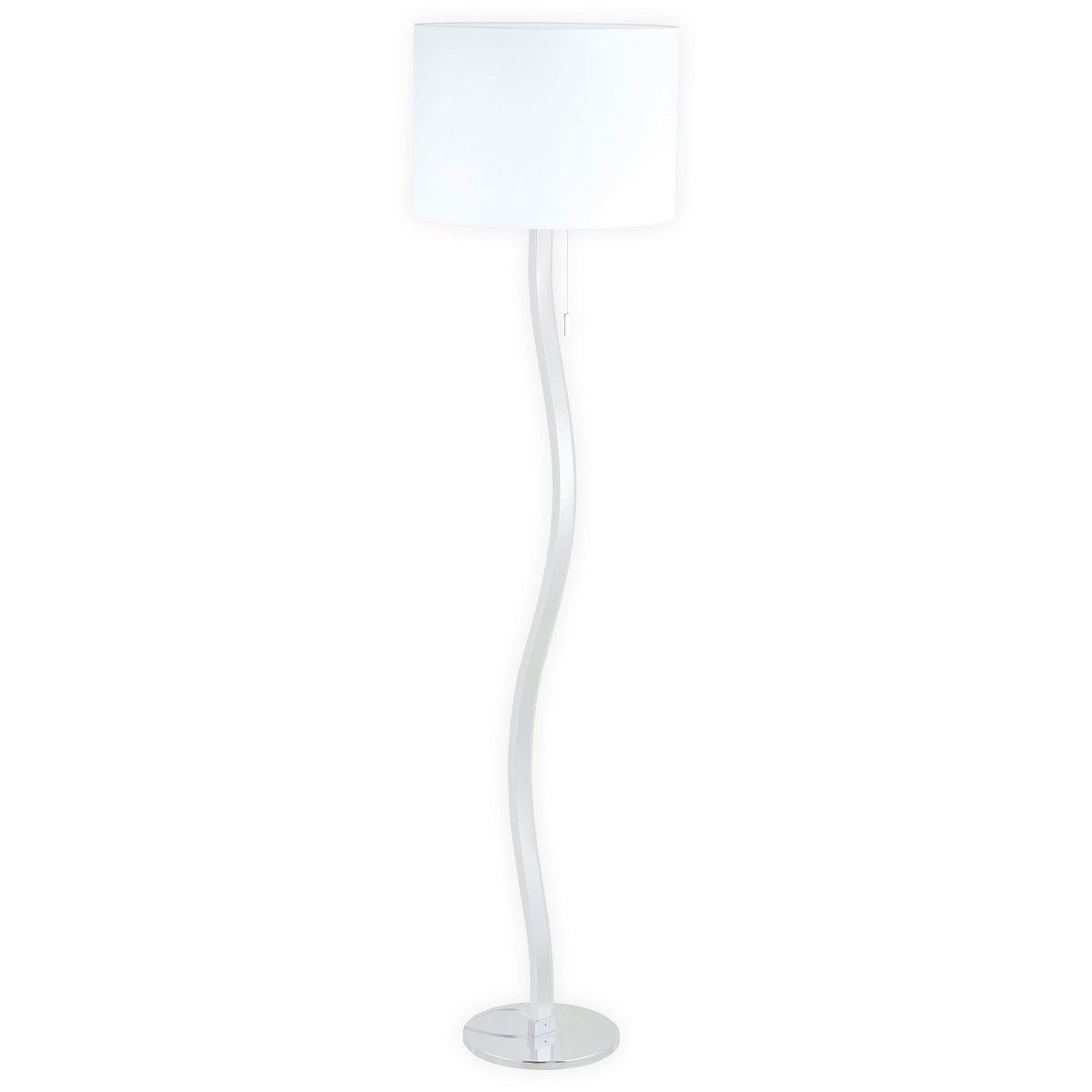 LED Stehleuchte "AURELIA" aus Metall und Kunststoff in weiß mit fest verbauten LEDs, 163 cm hoch, Beleuchtung für Wohnzimmer, Esszimmer oder Büro