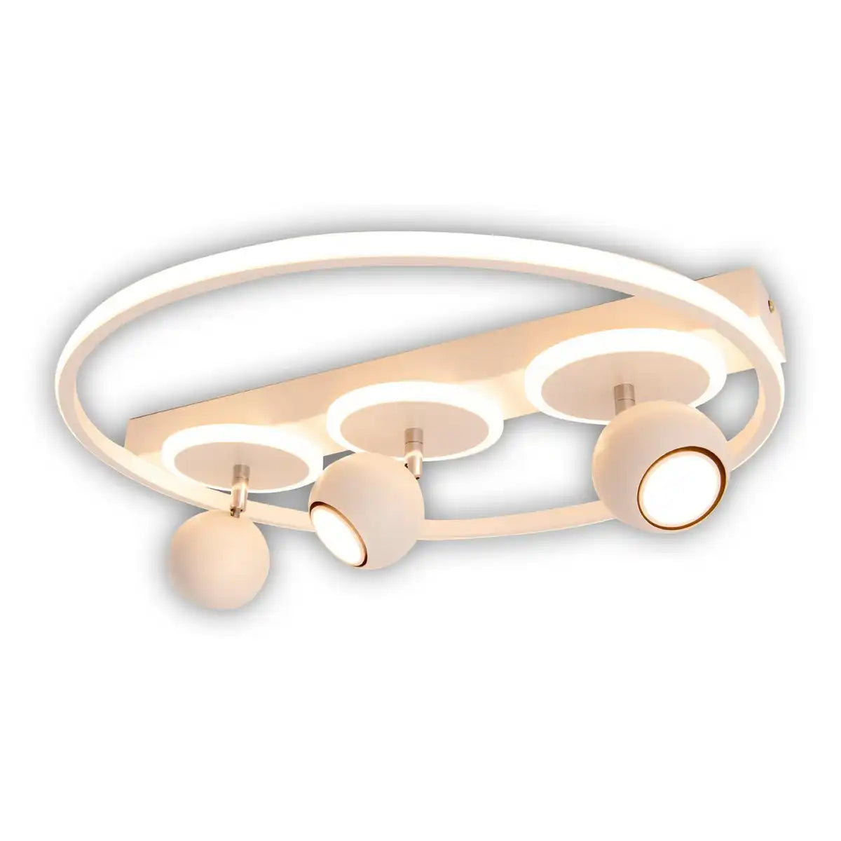 3er-Spot LED Deckenleuchte "RONDA" Ø 50cm, aus Metall und Kunststoff, weiß, GU10, Spots innen