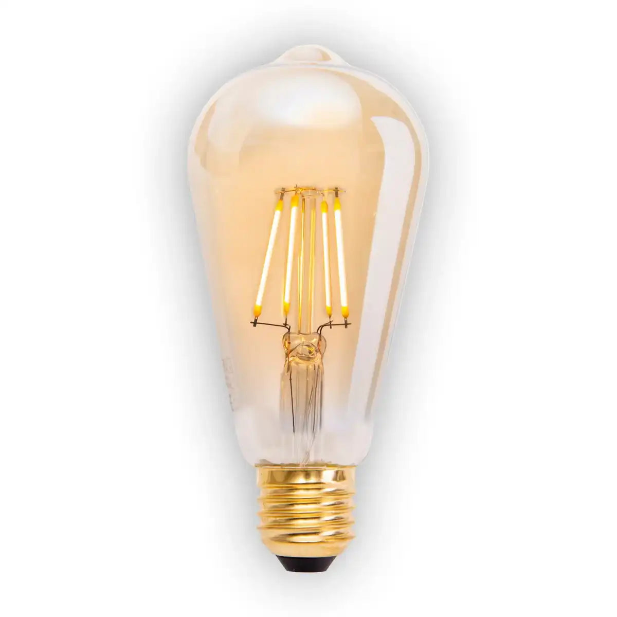 4er-Set LED Leuchtmittel E27-Fassung 4 Watt, aus Metall und Glas, warmweiß