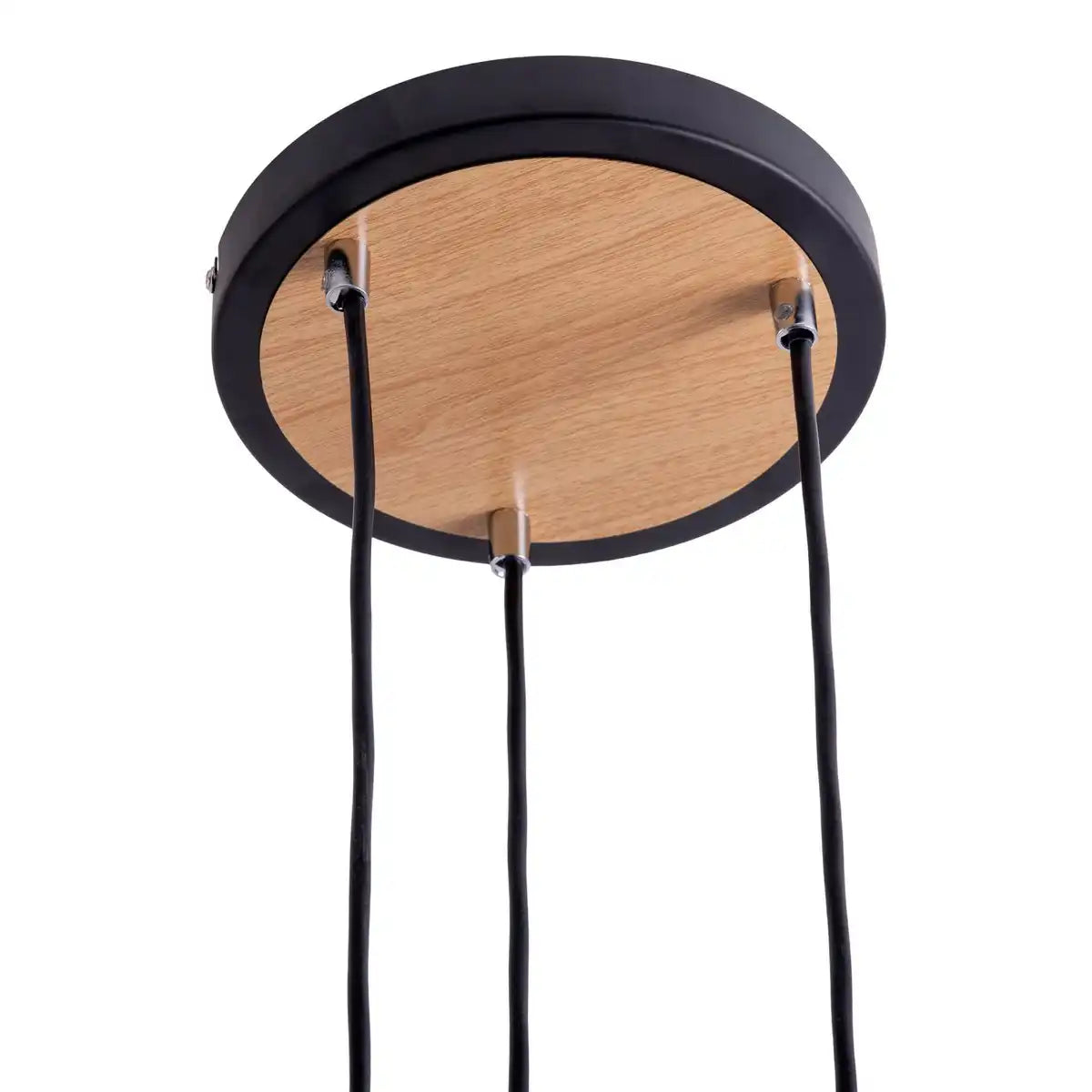 3er Deckenleuchte "FUMOSO", Pendellampe aus Metall und Glas in Schwarz,, mit E14-Fassung, für Esszimmer, Wohnzimmer, Diele oder Büro, Hängelampe Gesamthöhe 123 cm.