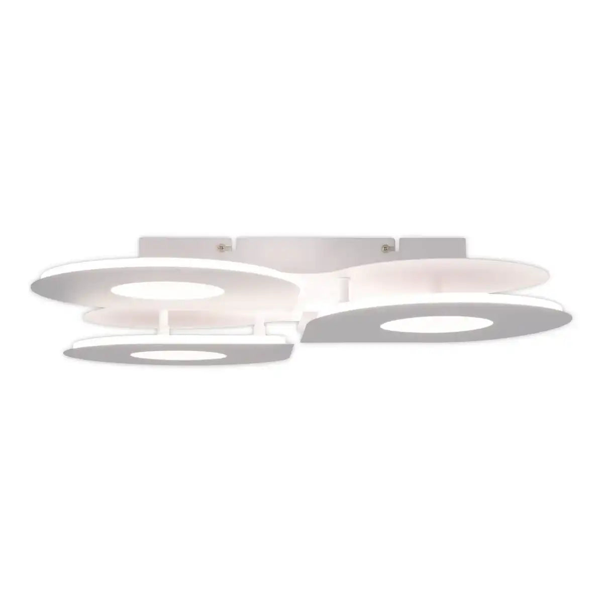 LED Deckenleuchte "SMILLA" weiß, 50 x 50 cm, 8 cm, Metall und Kunststoff, integrierte LEDs, 2400 lm, dimmbar, CCT-Funktion 3.000-6.500 K, Nachtlichtfunktion.