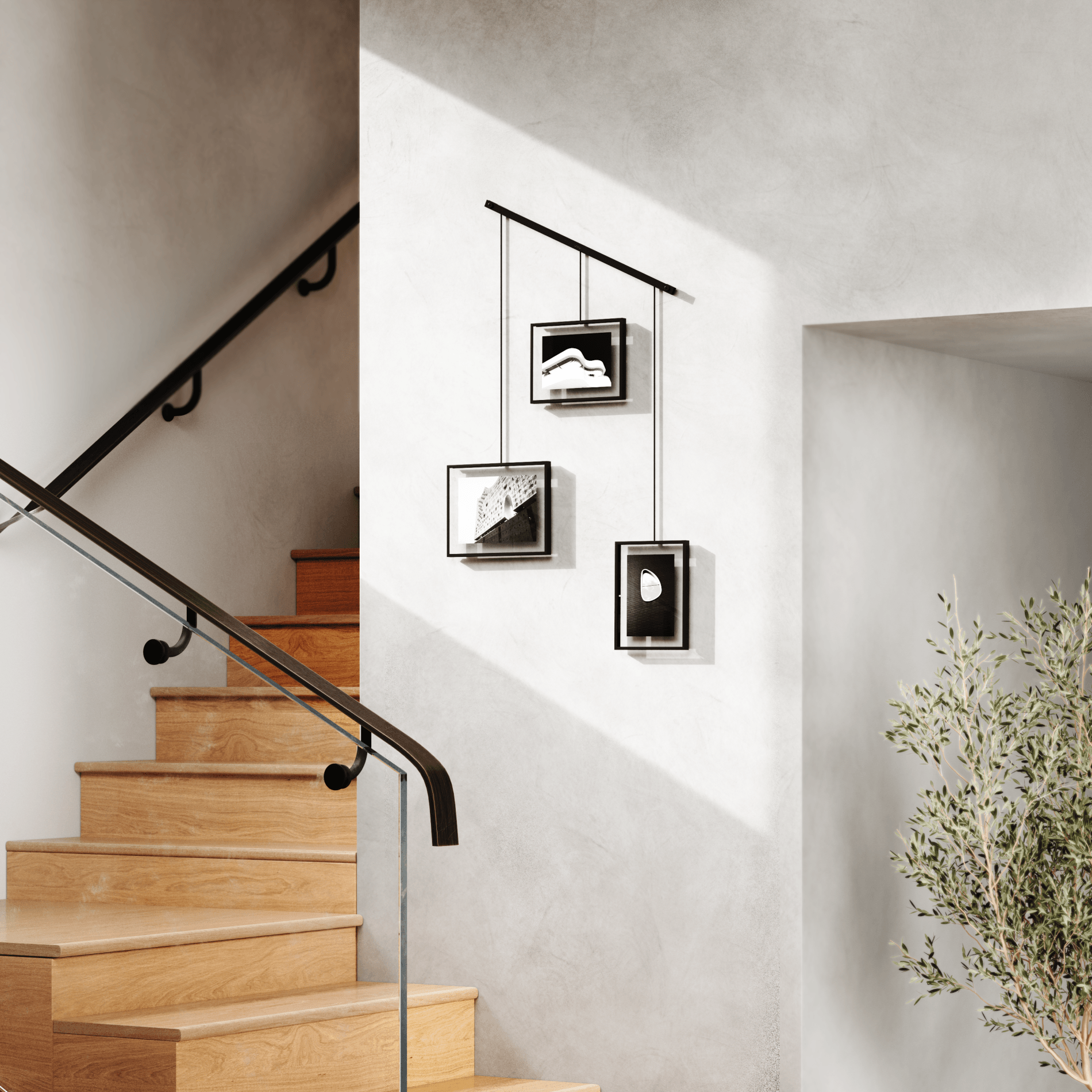 Exhibit Foto Collage Bilderrahmen – Flexibles Bilderrahmen-Set zur Horizontalen und Diagonalen - HomeDesign Knaus